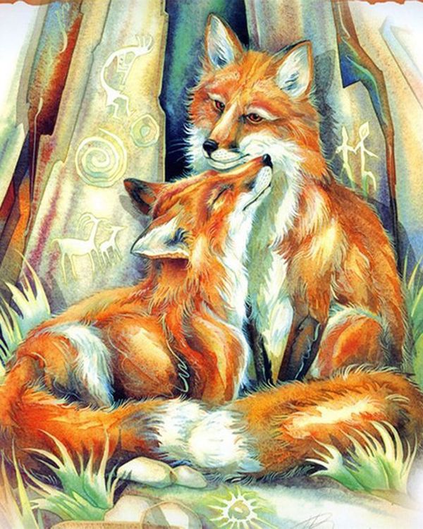 Алмазная вышивка «Лисы» — картинка 2