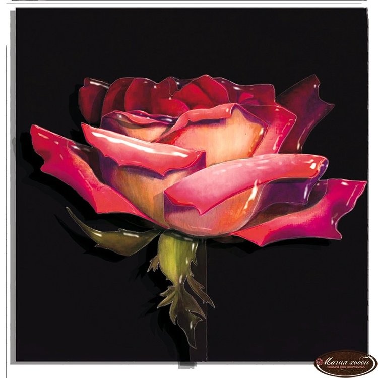 Набор папертоль «Роза рассвет» 20x20 см — картинка 2