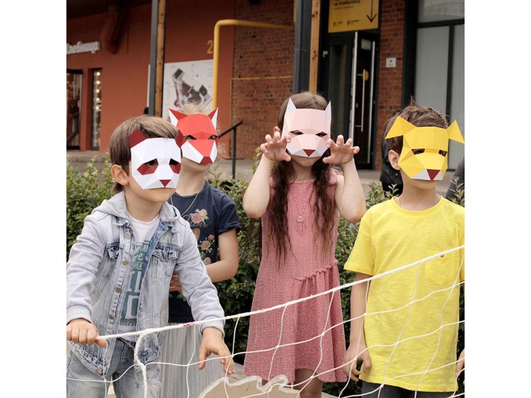 Бумажная модель для склеивания Набор масок для детей, 5 шт. — картинка 2