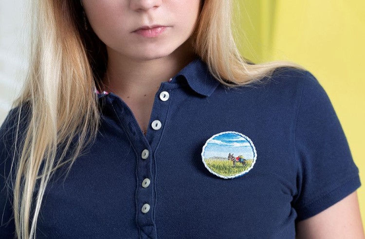 Набор для вышивания «Брошь. Ослик в прерии» — картинка 4