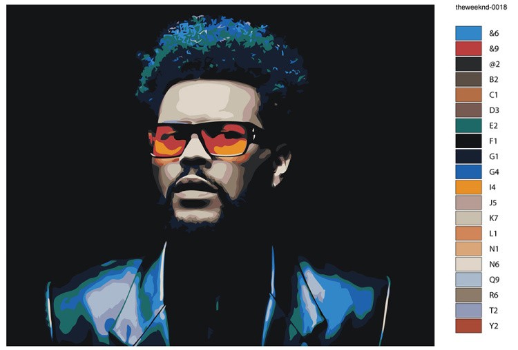 Картина по номерам «Музыкант The Weeknd Викенд 14» — картинка 2