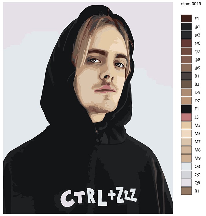 Картина по номерам «Пошлая Молли: Кирилл Бледный портрет» — картинка 2