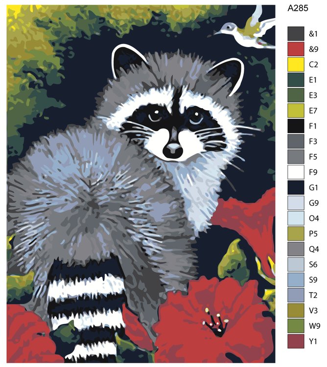 Картина по номерам «Енотик» — картинка 2