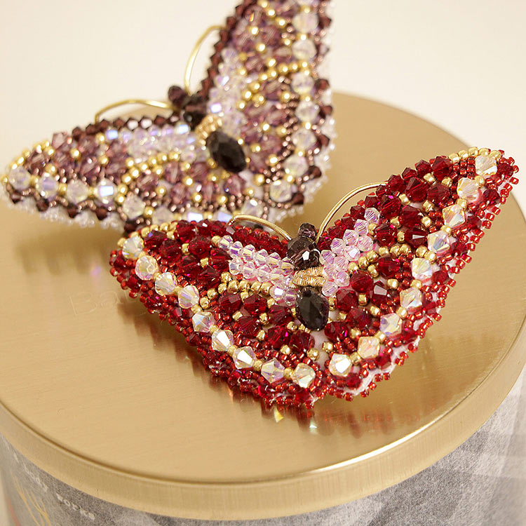 Вышивка Образа в каменьях «Бургундия» (брошь) с кристаллами Сваровски — картинка 2