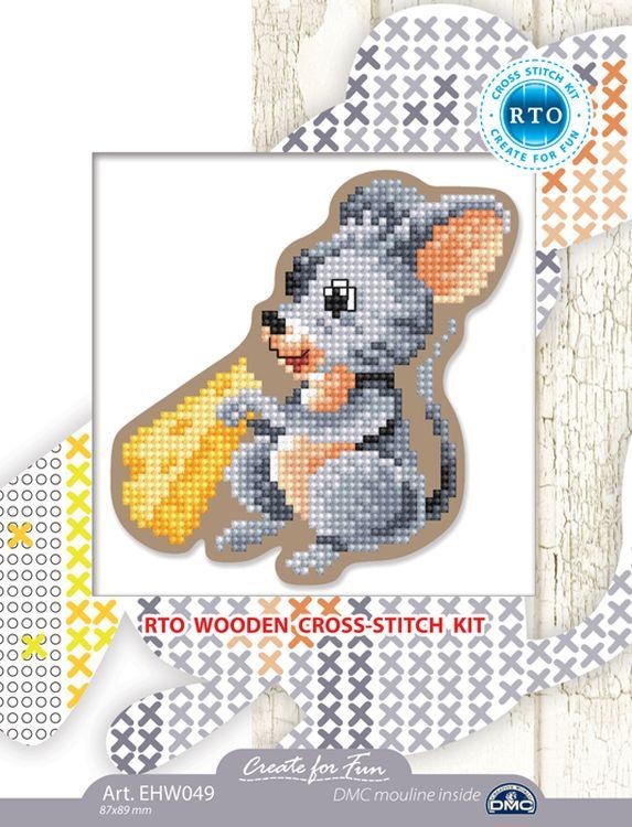 Набор для вышивания «Мышка с сыром» — картинка 2