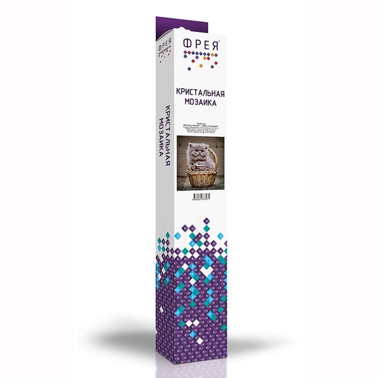 Алмазная вышивка «Котенок в корзине» — картинка 2