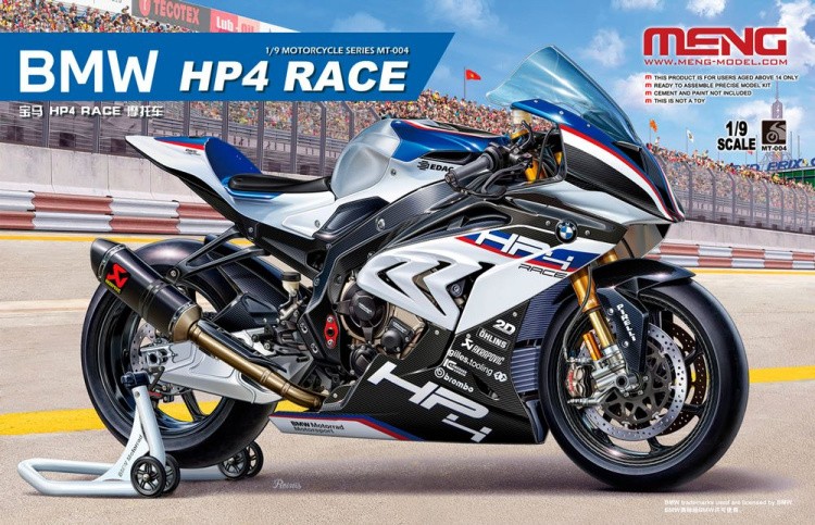 Сборная модель мотоцикла «BMW HP4 RACE», пластик, масштаб 1:9, MENG — картинка 13