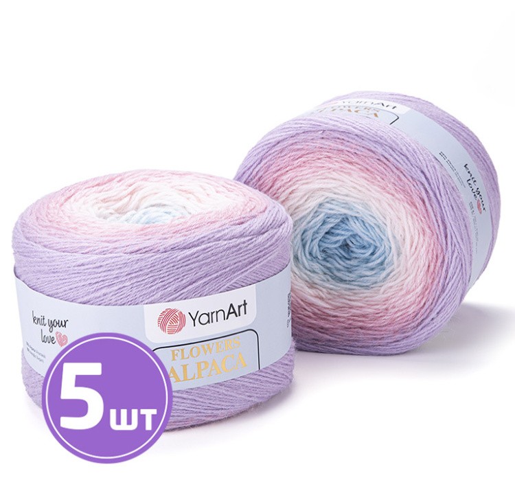 Пряжа YarnArt Flowers Alpaca (Фловерс Альпака) (405), мультиколор, 5 шт. по 250 г