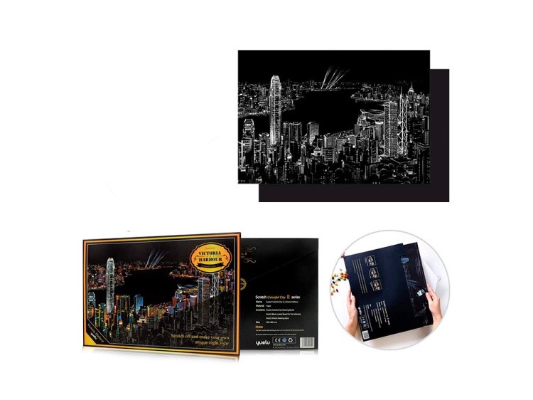 Скретч-картина «Victoria Harbour» (цветная) — картинка 2