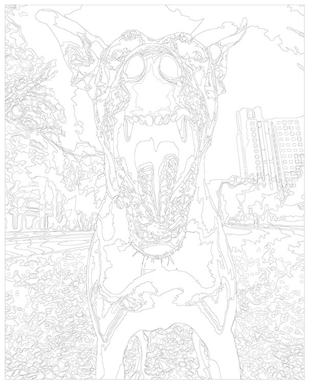 Картина по номерам «Собака доберман с открытой пастью» — картинка 3