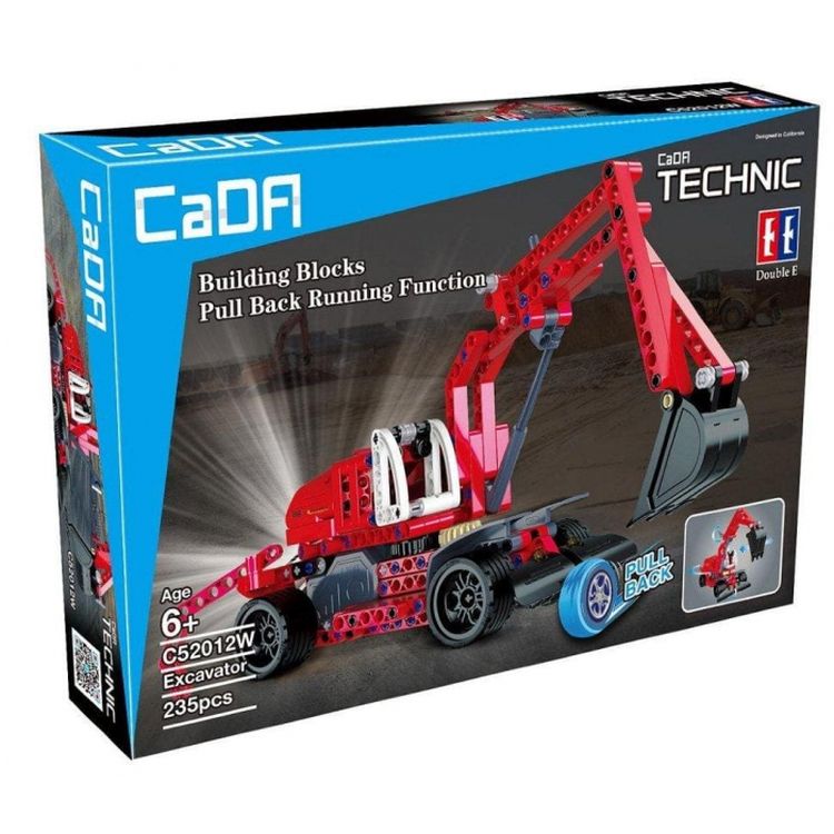 Конструктор Cada Technics экскаватор c инерционным механизмом, 235 деталей — картинка 3