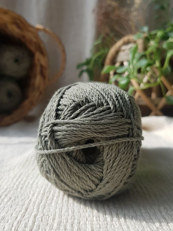 Пряжа Камтекс Мягкий хлопок (042), полынь, 5 шт. по 100 г — картинка 3