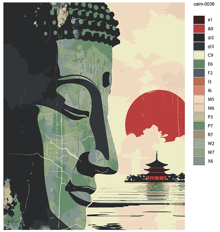 Картина по номерам «Религия буддизм: Будда арт, Япония» — картинка 2