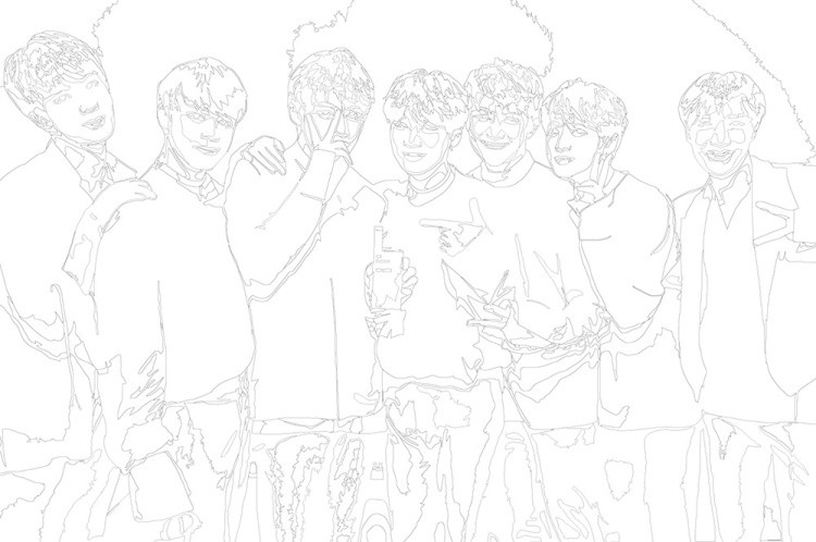 Картина по номерам «Корейская K-POP группа BTS 3» — картинка 3