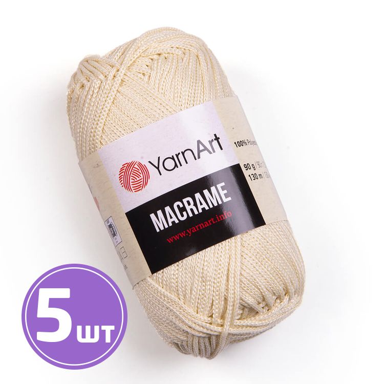 Пряжа YarnArt Macrame (137), суровый, 5 шт. по 90 г