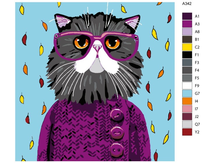 Картина по номерам «В любимом кардигане» — картинка 2