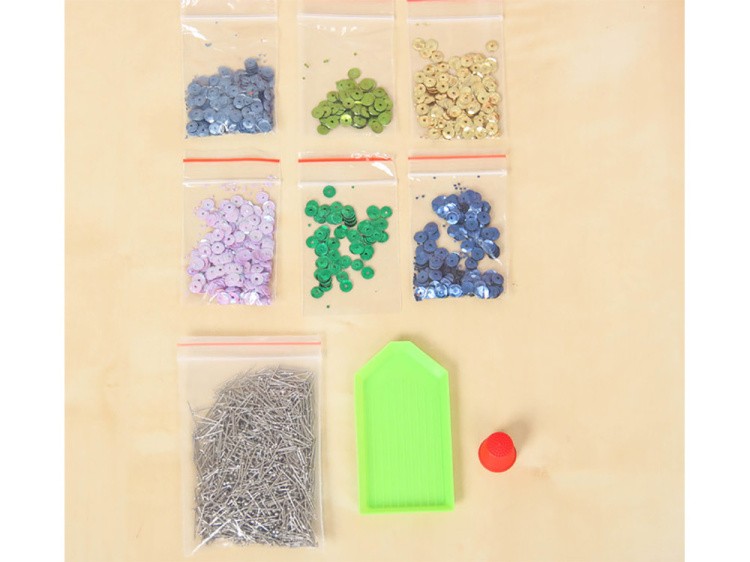 Мозаика из пайеток «Анютины глазки» — картинка 6