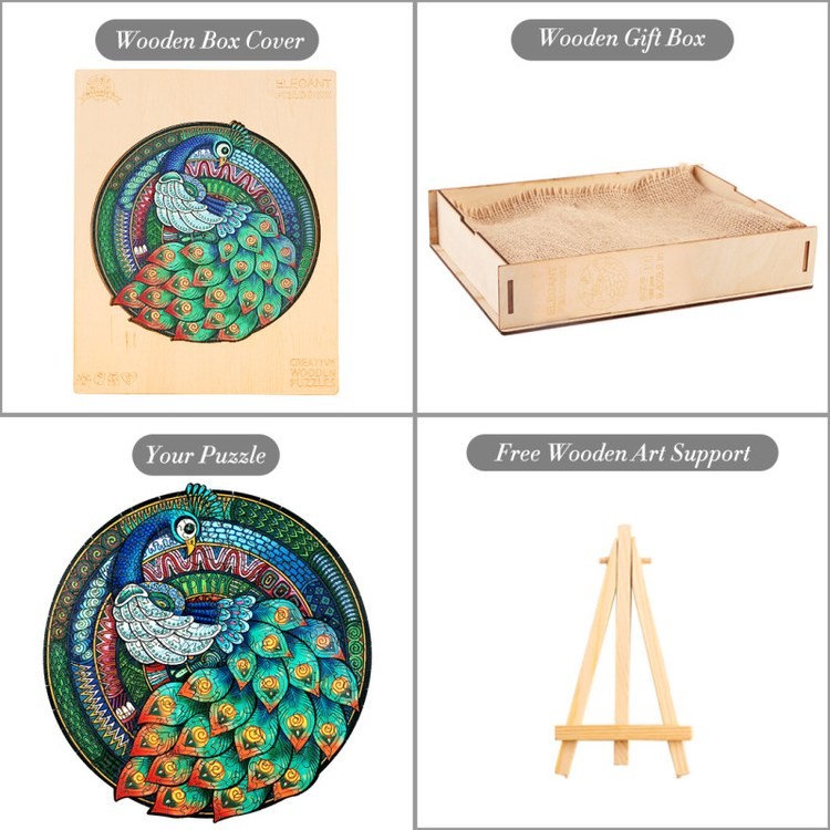Деревянные пазлы «Элегантный Павлин S», Woodbests — картинка 6