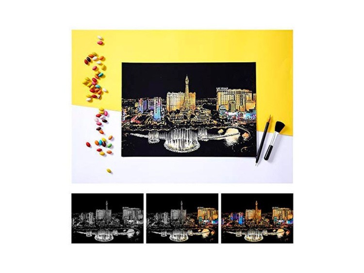 Скретч-картина «Las Vegas America» (цветная) — картинка 3