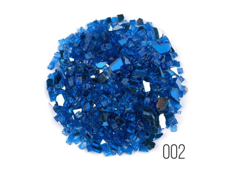 Стеклянная крошка сапфировая (Sapphire, фракция 5 мм), LusterGlass Premium