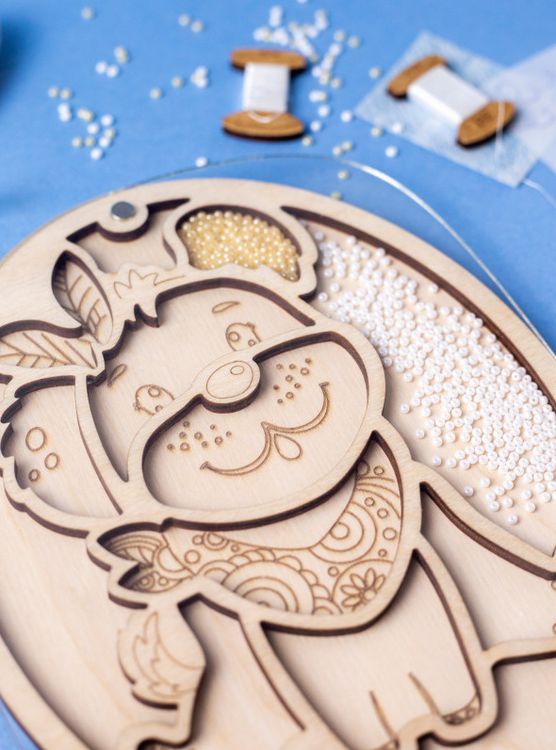 Органайзер для бисера с крышкой «Овал. Собачка» — картинка 4