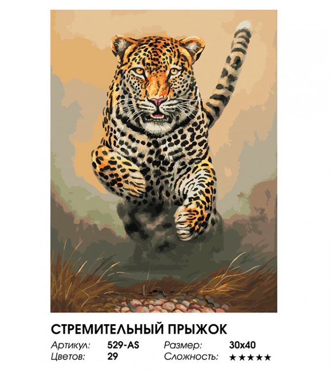 Картина по номерам «Стремительный прыжок» — картинка 2