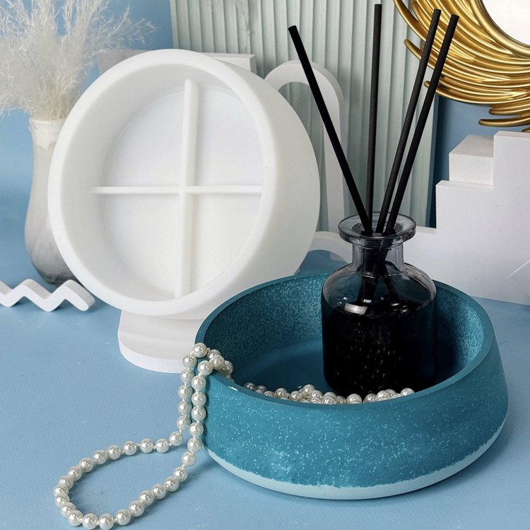 Силиконовый молд - Блюдо/кашпо, d18,5x6см, 1 шт. — картинка 4