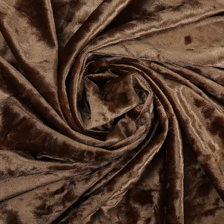 Бархат мраморный 6 м, ширина 150 см, 240 г/м2, цвет: 38 коричневый, TBY