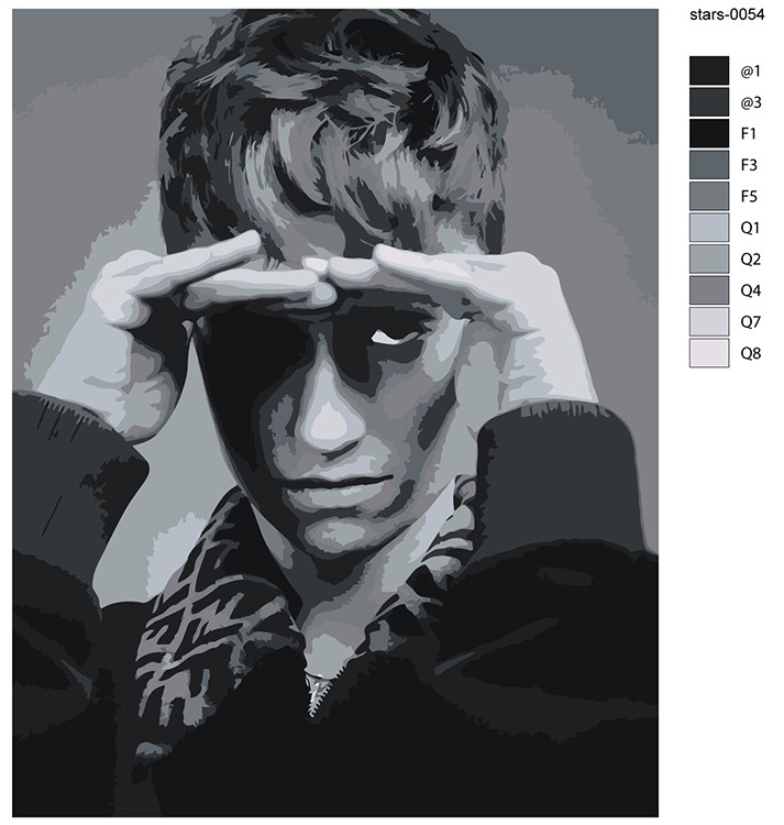 Картина по номерам «Бульвар Депо Boulevard Depo: чб портрет» — картинка 2