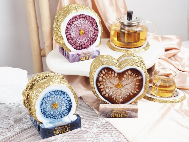 Силиконовый молд - Подстаканник с живым краем, сердце, 1 шт. — картинка 5