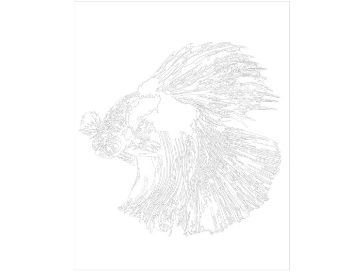 Картина по номерам «Фиолетовая рыбка» — картинка 3