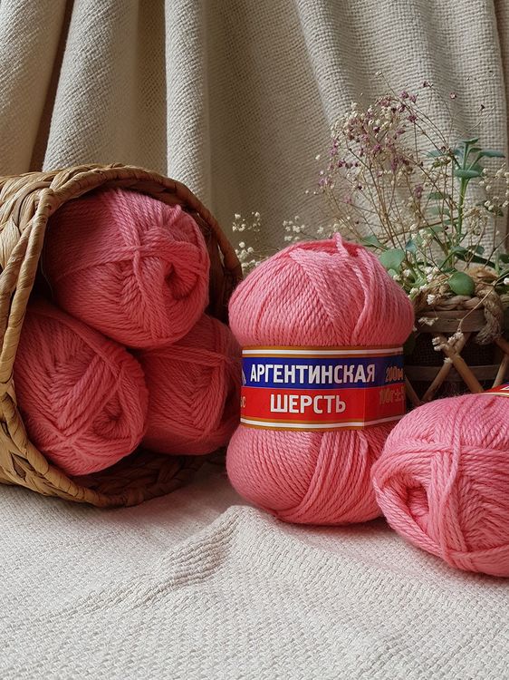 Пряжа Камтекс Аргентинская шерсть (102), светлая амалия, 5 шт. по 100 г — картинка 2