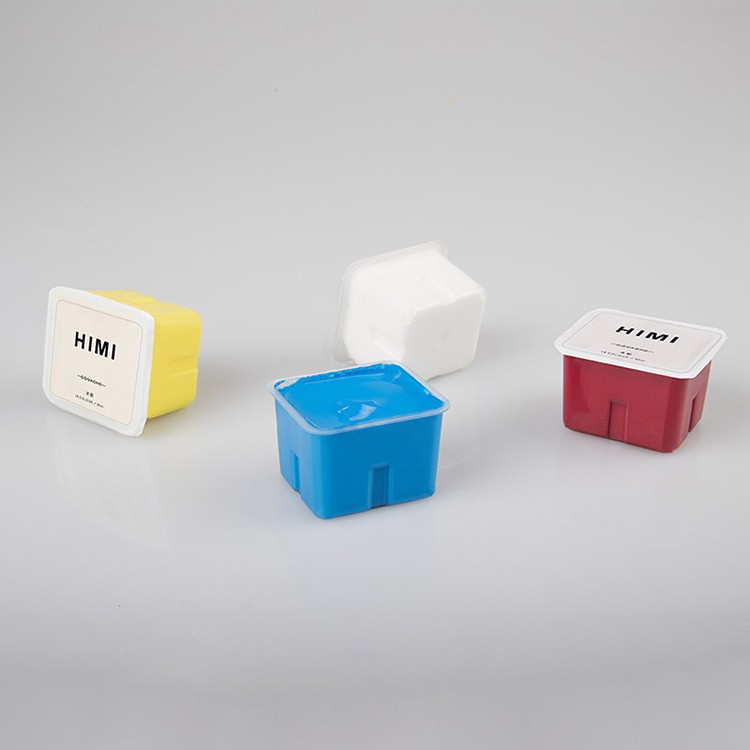 Набор гуашевых красок HIMI зеленый 18 цветов по 30 мл — картинка 7