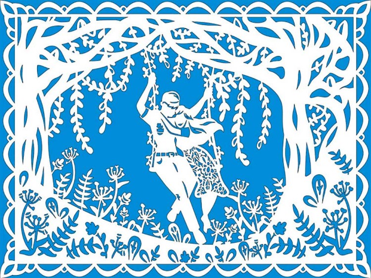 Вытынанка «Качели для двоих» — картинка 6