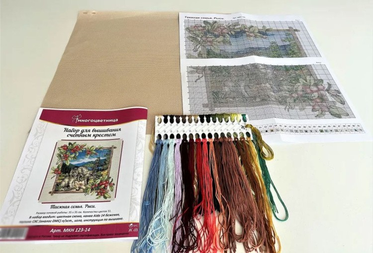 Набор для вышивания «Таежная семья. Рыси» — картинка 4