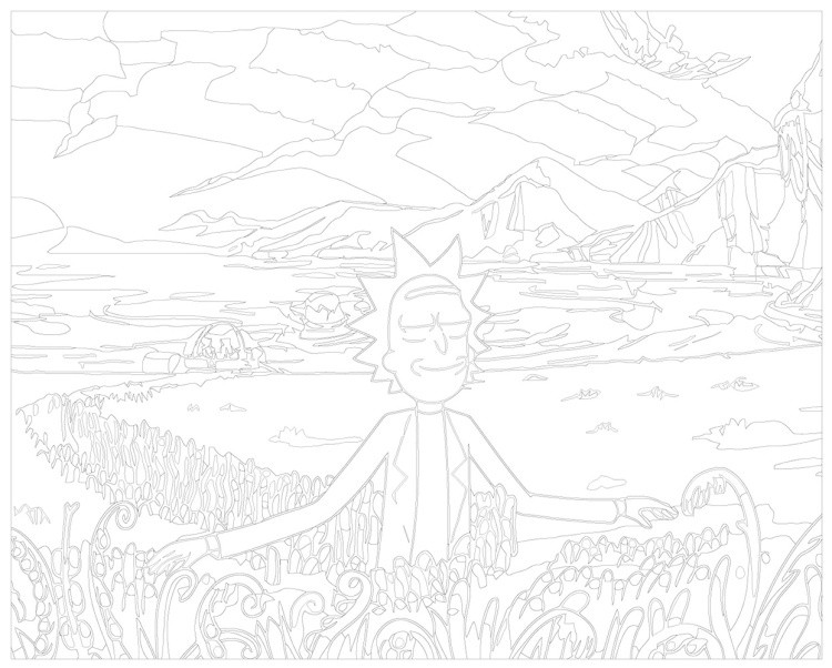 Картина по номерам «Рик и Морти: Рик Санчес» — картинка 3