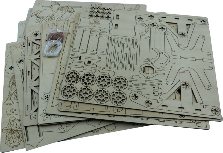 Конструктор из дерева «Набор рыцарей и осадных орудий для замка», Playwood — картинка 3