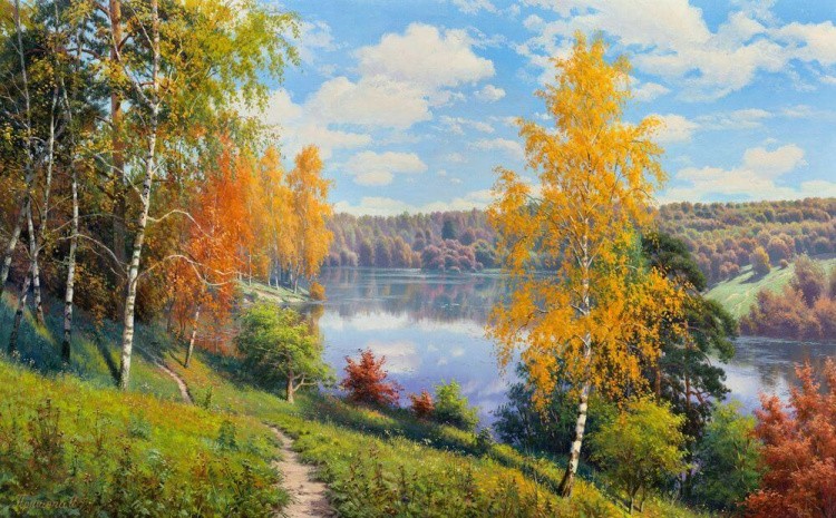 Алмазная вышивка «Осенний день. И. Прищепа» — картинка 2