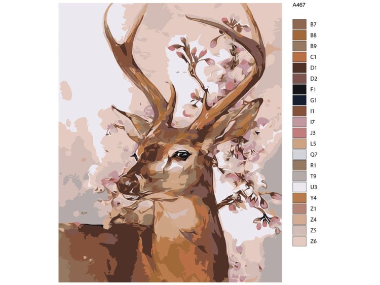 Картина по номерам «Необыкновенный олень» — картинка 2
