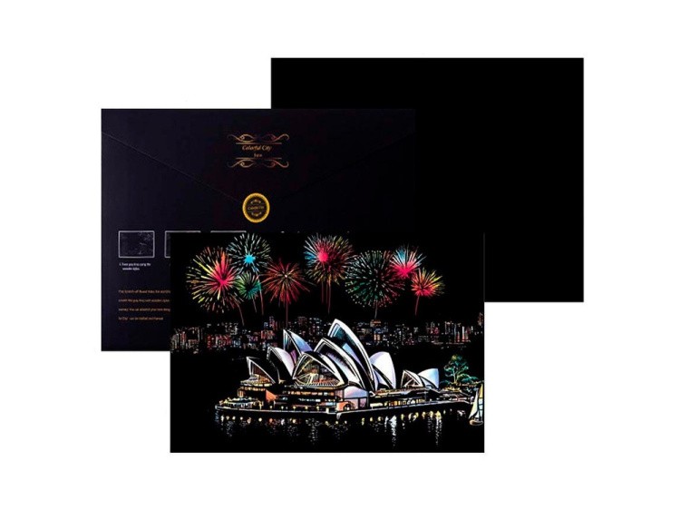 Скретч-картина «Sydney Opera House» (цветная) — картинка 4