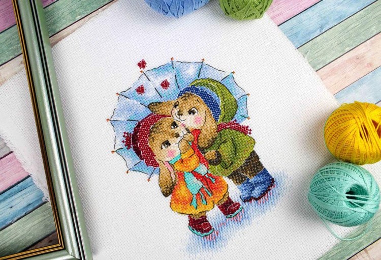 Набор для вышивания «Двое под зонтом» — картинка 4