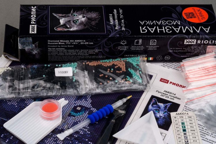 Алмазная вышивка «Русская голубая» — картинка 2