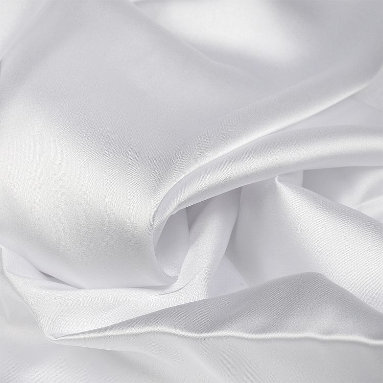 Ткань шелк Армани, 5 м, ширина 150 см, 90 г/м², цвет: 21 отбеленный белый, TBY