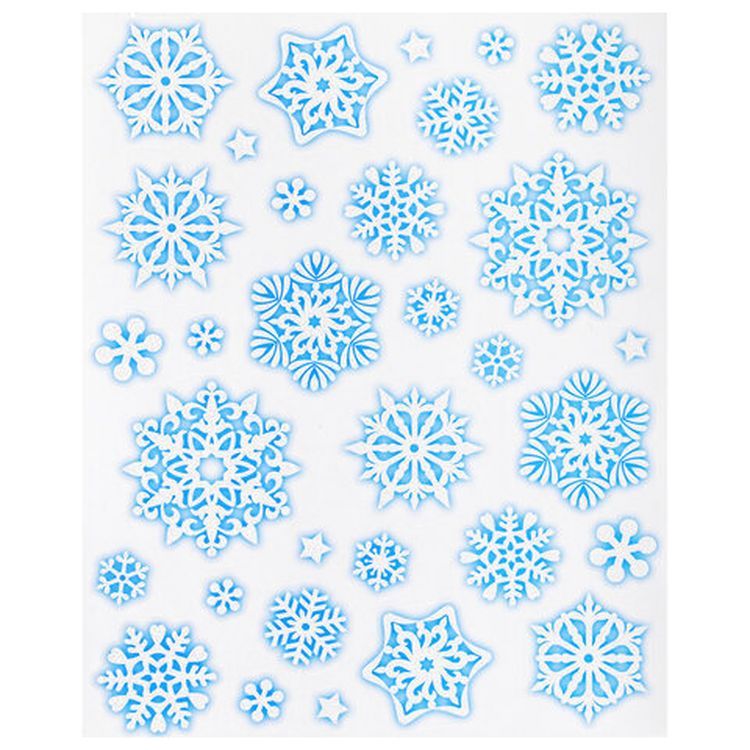 Украшение для окон и стекла «Голубые снежинки 4»