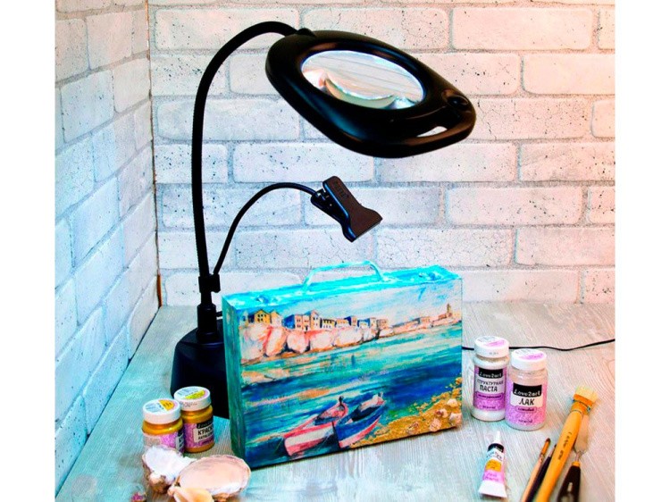 Лупа-трансформер с подсветкой, увеличение Х2, FERSTEL — картинка 8