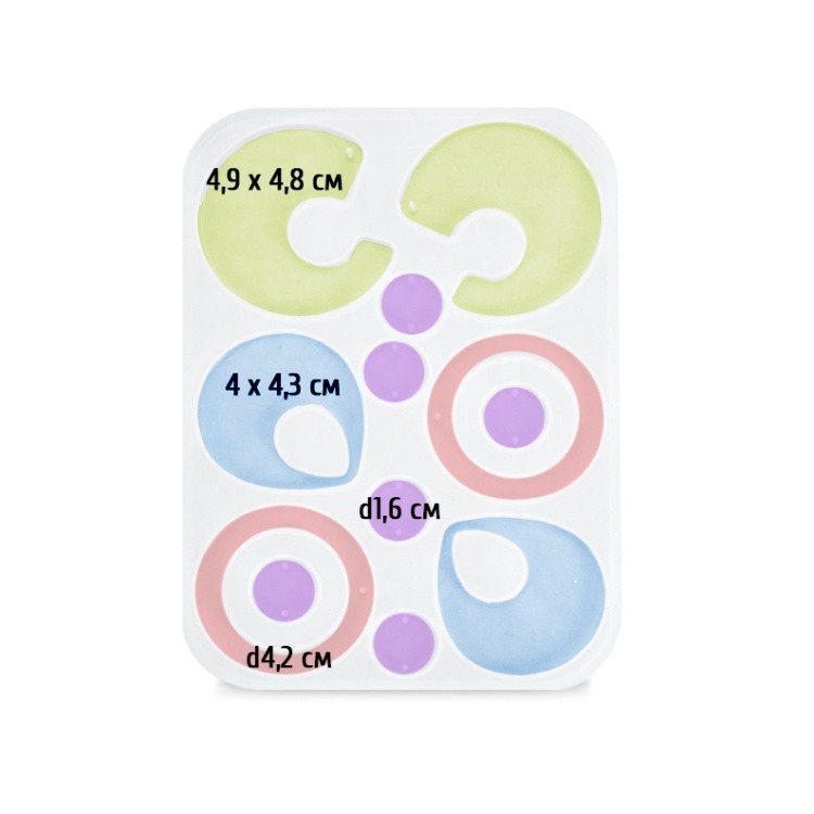 Силиконовый молд Epoxy Master для сережек и кулонов, 15х10 см — картинка 2