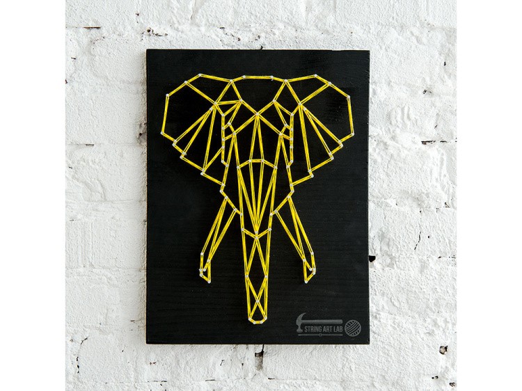 Набор для творчества STRING ART «Слон минимализм»