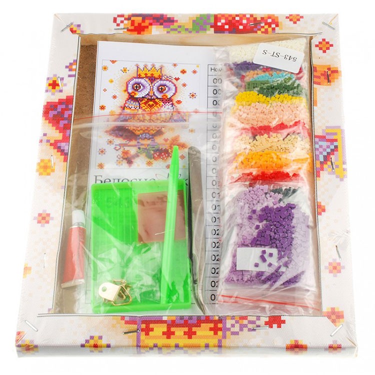 Алмазная вышивка «Сова с ключиком» — картинка 3