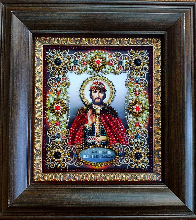 Вышивка Образа в каменьях «Святой Дмитрий» — картинка 2