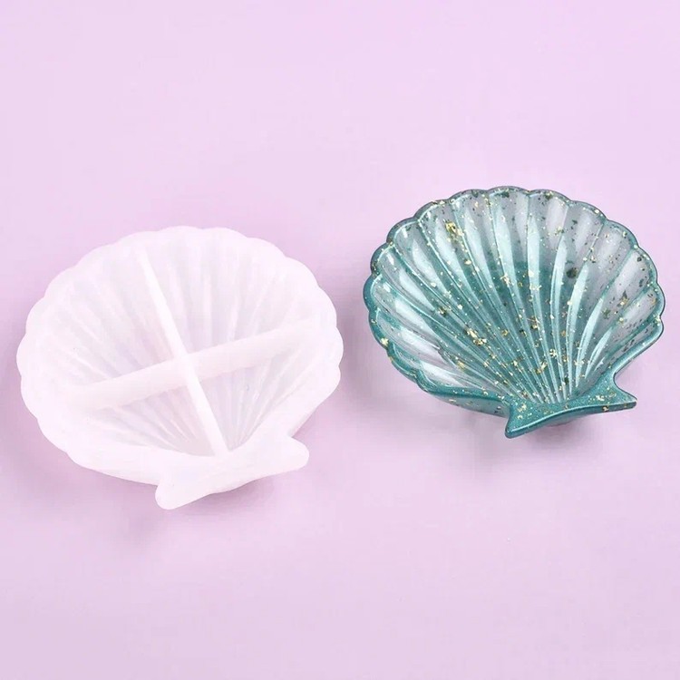 Силиконовый молд - Блюдце морская ракушка, 11x11см — картинка 2